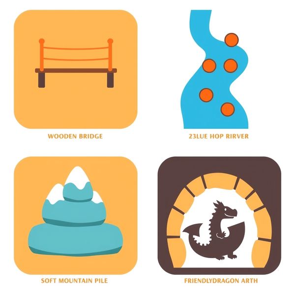 Mapka toru przeszkód — naklejki/strefy