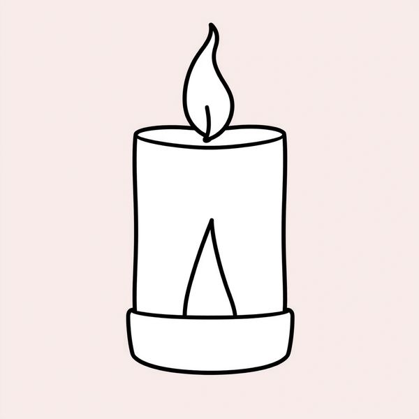 Kolorowanka: Łatwa świeczka do kolorowania