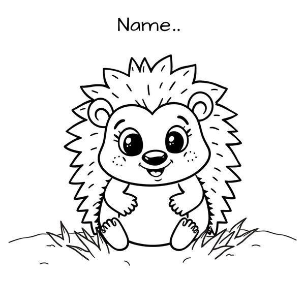 Kolorowanka: uroczy jeż