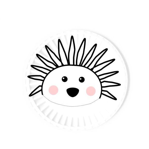 Szablony do wydruku: kontury (głowa, paski, talerzyk)