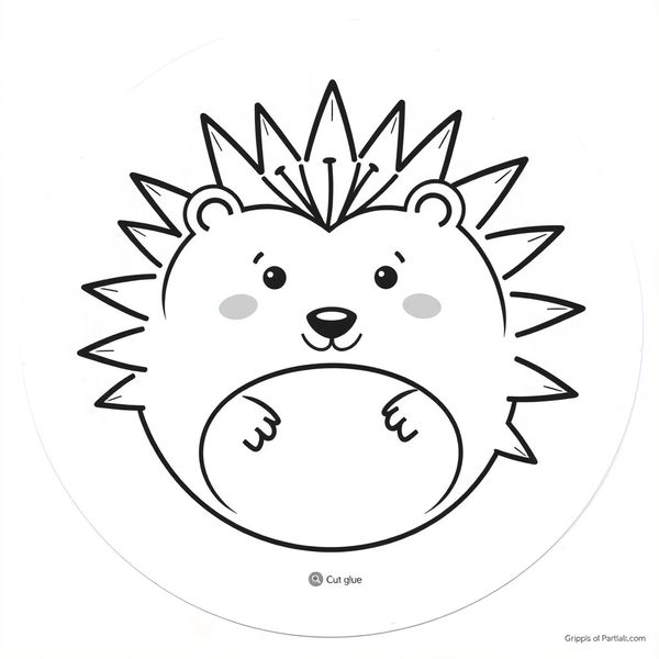 Szablony do wydruku: kontury (głowa, paski, talerzyk)