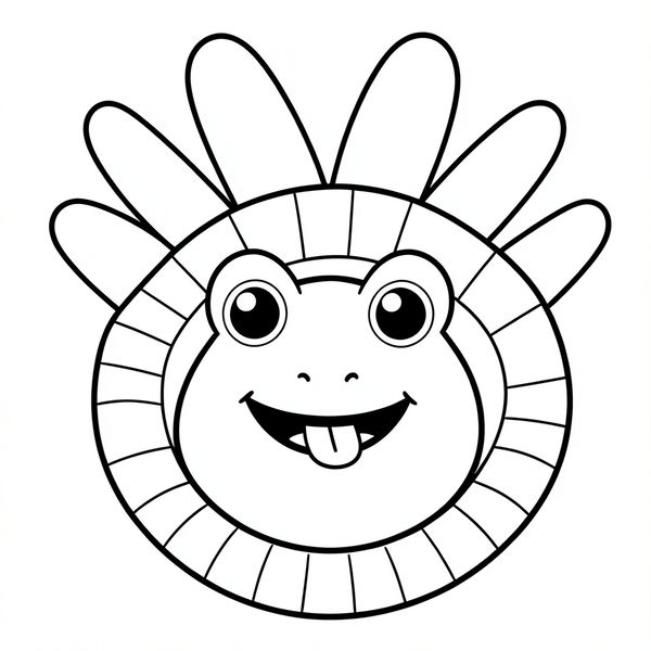 Kolorowanka: Żabka z talerzyka - Kolorowanki - Dzień Żaby