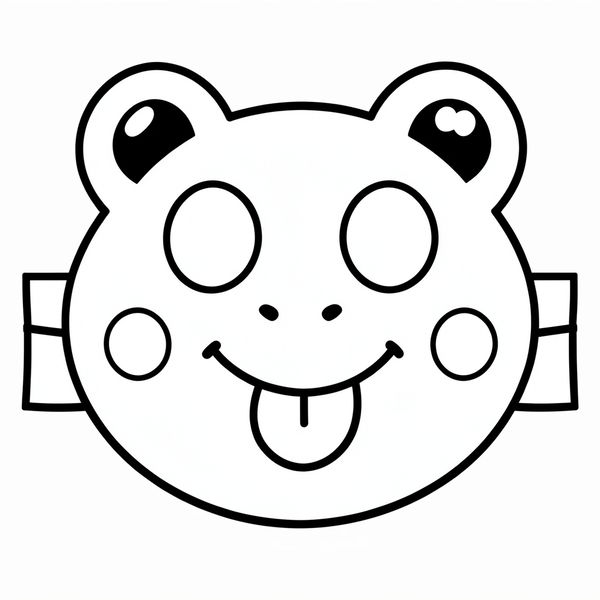 Szablon maski żabki - Szablony - Dzień Żaby