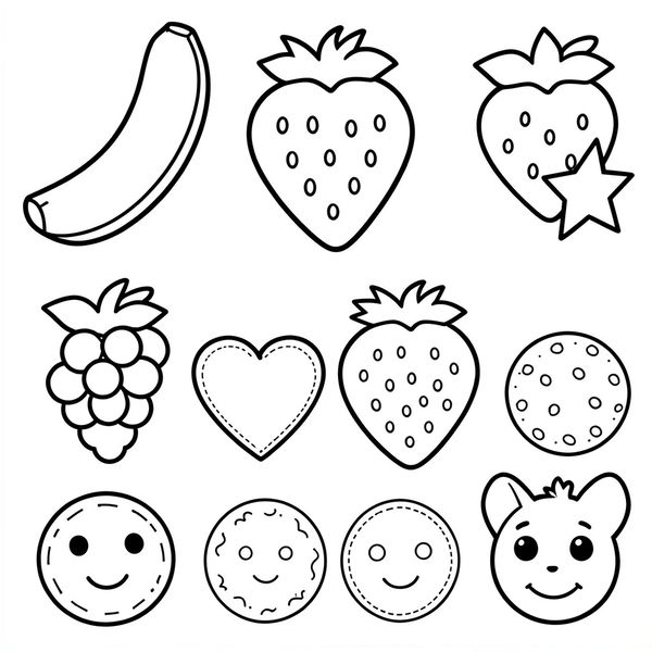 Szablony: owoce i dekoracje do wycięcia - Szablony - Dzień Piekarza i Cukiernika