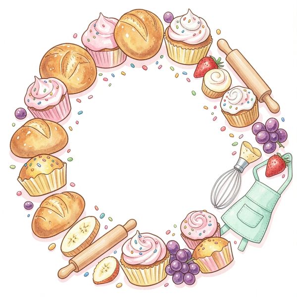 Plakat kompozycja wypieków do tablicy - Materiały - Dzień Piekarza i Cukiernika