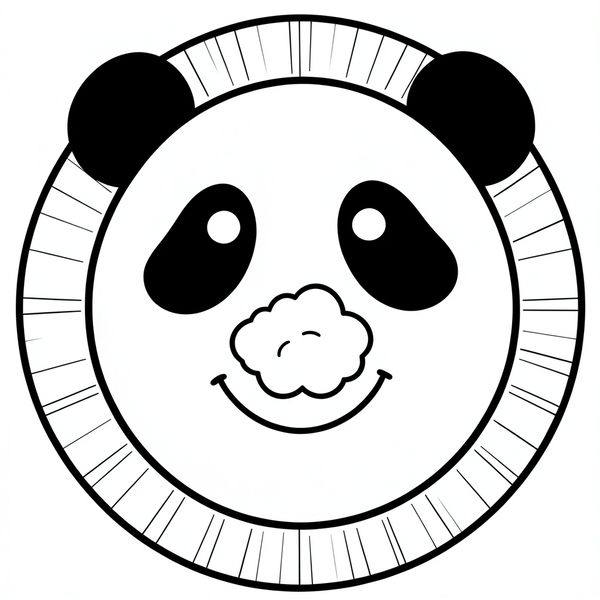 Kolorowanka — pyszczek pandy z talerzyka - Kolorowanki - Dzień Pandy