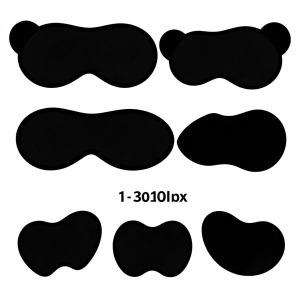 Czarne łatki i uszka - zestaw szablonów - Szablony - Dzień Pandy