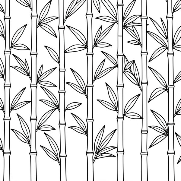 Tło bambusowe - kolorowanka - Kolorowanki - Dzień Pandy