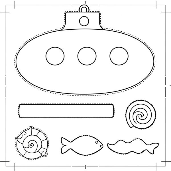 Szablony do wycięcia: elementy łodzi - Szablony - Dzień Łodzi Podwodnej