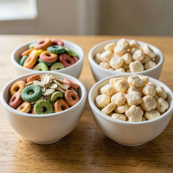 Zdjęcie referencyjne różnych płatków - Materiały - Dzień Płatków Śniadaniowych