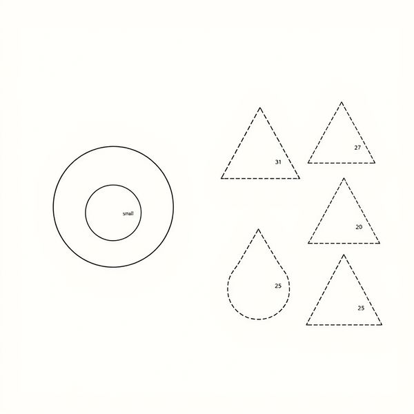 Szablony do wycięcia: kółka i trójkąty
