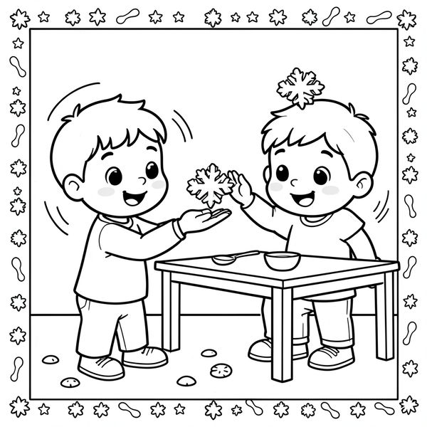 Kolorowanka — Równowaga z płatkiem - Kolorowanki - Dzień Płatków Śniadaniowych