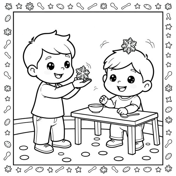 Kolorowanka — Równowaga z płatkiem - Kolorowanki - Dzień Płatków Śniadaniowych