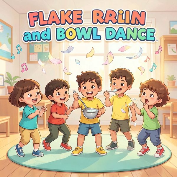 Ilustracja — Deszcz płatków i taniec miseczki - Materiały - Dzień Płatków Śniadaniowych