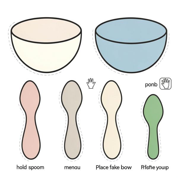 Szablon miseczki i łyżki - Szablony - Dzień Płatków Śniadaniowych