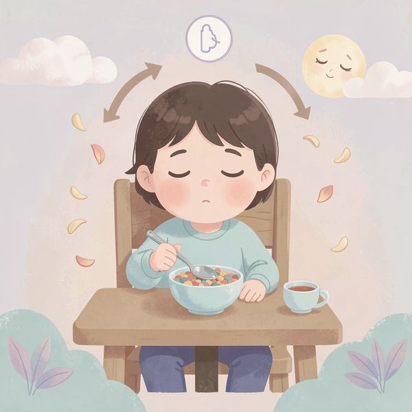 Plakat uspokajający — Pożegnanie i oddechy - Materiały - Dzień Płatków Śniadaniowych