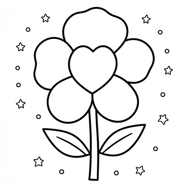 Kolorowanka — papierowy kwiatek - Kolorowanki - Dzień Kobiet