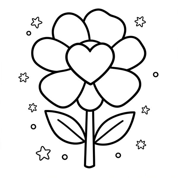 Kolorowanka — papierowy kwiatek - Kolorowanki - Dzień Kobiet