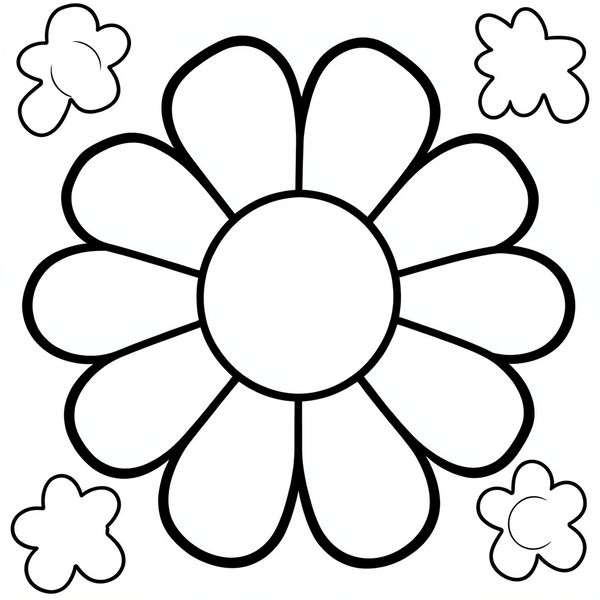 Wspólny wielki kwiat na kartonie — krok po kroku (szablon) - Szablony - Dzień Kobiet