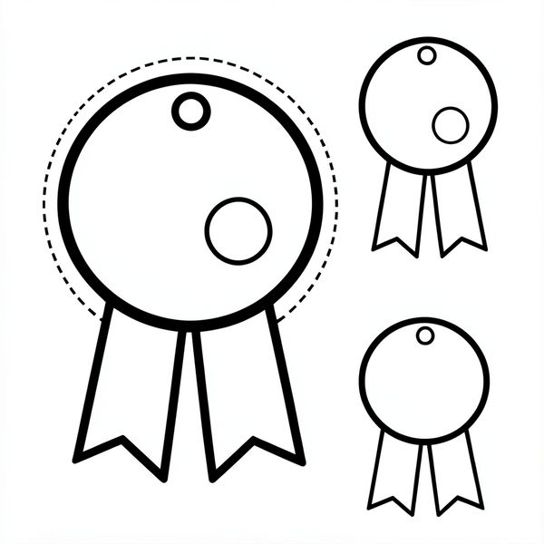 Szablon medalu do druku (A4) - Szablony - Dzień Mężczyzn