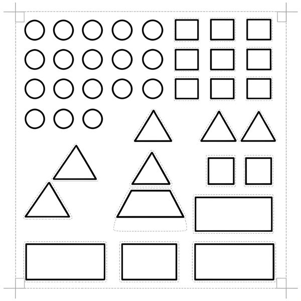 Szablony do wycinania — arkusz kształtów - Szablony - Dzień Matematyki