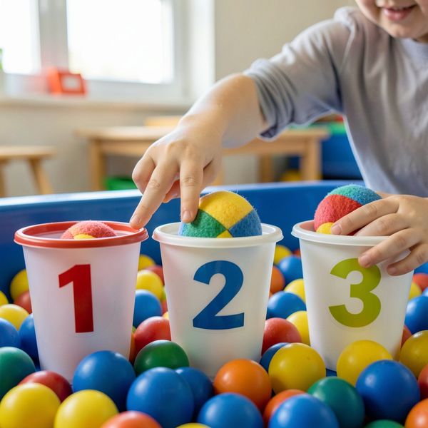 Stacja 1 — Basen z kulkami i kubeczki - Materiały - Dzień Matematyki