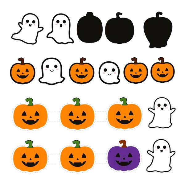 Dekoracja klasowa: girlanda z dyni i duchów