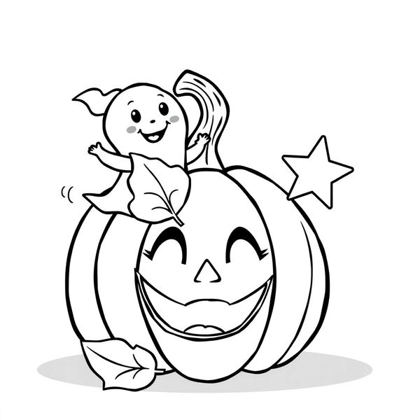 Kolorowanki: Dynia i Duch