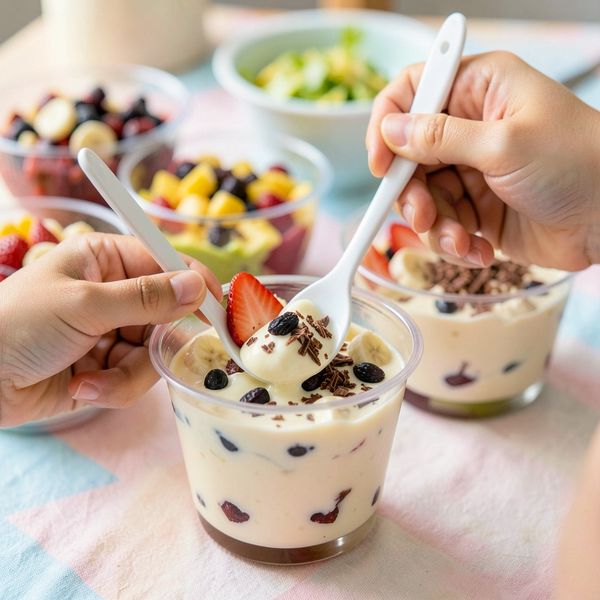 Dekorowanie — nakładanie do kubeczków - Materiały - Światowy Dzień Budyniu