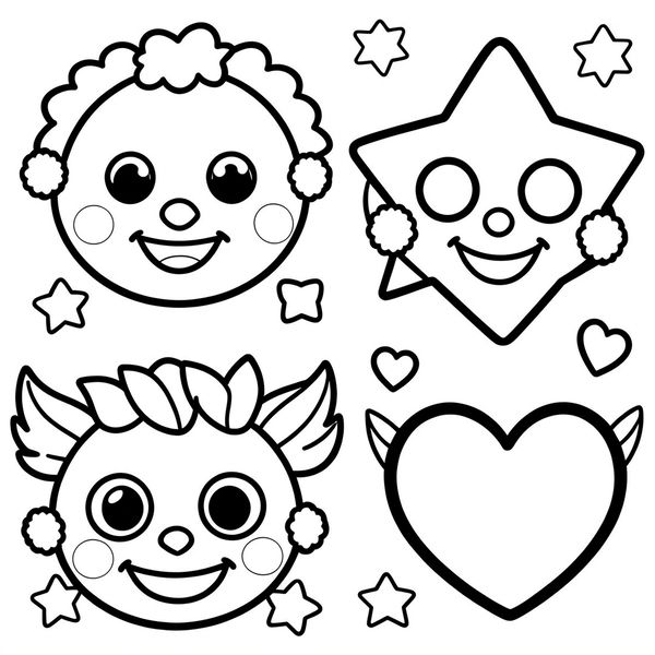 Kolorowanka - maski do dekoracji - Kolorowanki - Prima Aprilis