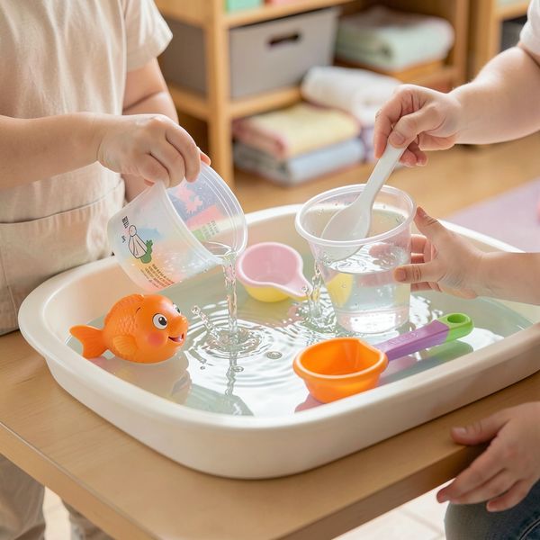 Stacja B — Taca sensoryczna z wodą (fotografia ilustracyjna) - Materiały - Prima Aprilis