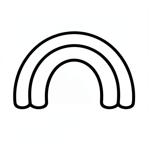 Szablon do kolorowania - prosta tęcza - Kolorowanki - Dzień Tęczy