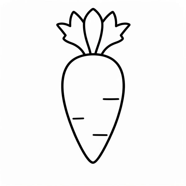 Kontur marchewki — szablon do wydruku - Szablony - Dzień Marchewki