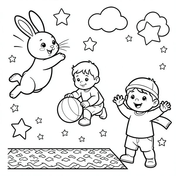 Kolorowanka: Mały Olimpijczyk — prosta - Kolorowanki - Dzień Sportu