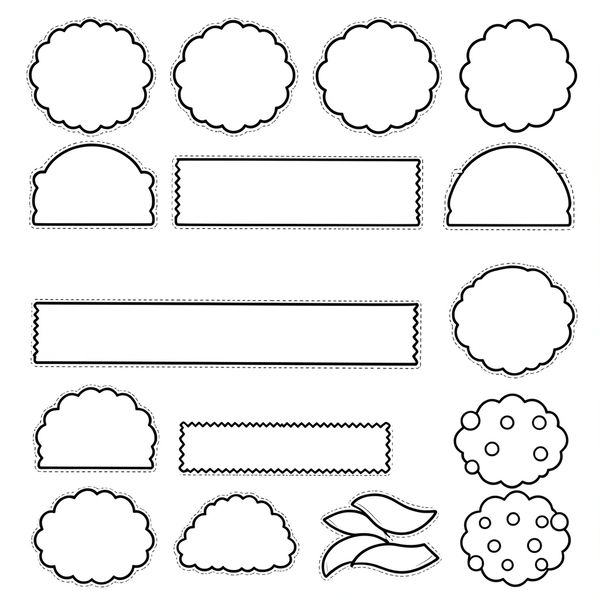 Szablon papilotek i elementów do wycinania - Szablony - Dzień Czekolady