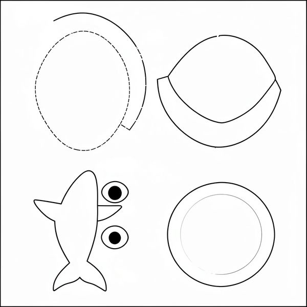 Szablon — elementy delfina do wycięcia - Szablony - Dzień Delfina