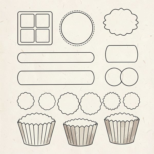 Szablony do wycinania i rwania — kształty czekolady - Szablony - Dzień Czekolady