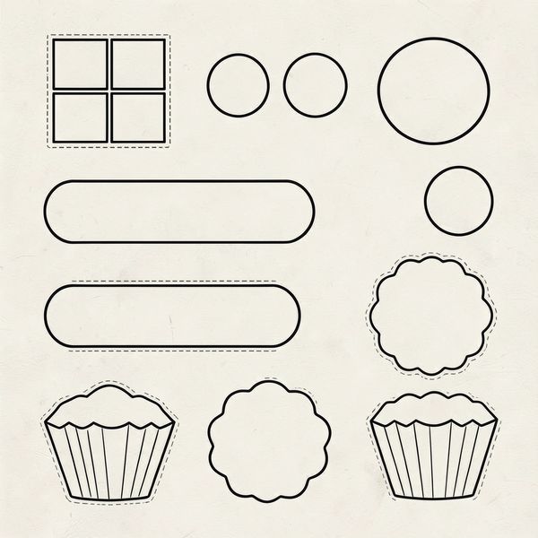 Szablony do wycinania i rwania — kształty czekolady - Szablony - Dzień Czekolady