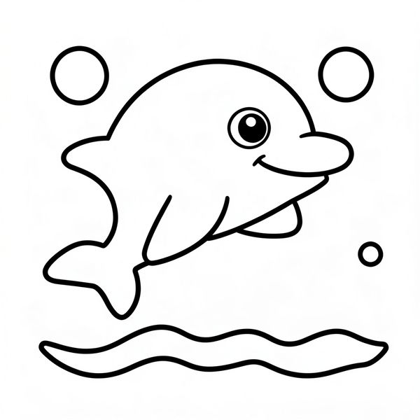 Strona do kolorowania – delfin - Kolorowanki - Dzień Delfina