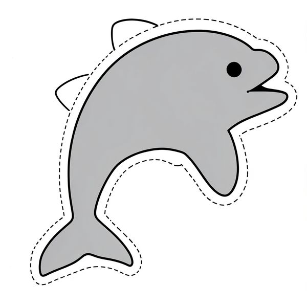 Szablon delfina – wycięcie - Szablony - Dzień Delfina