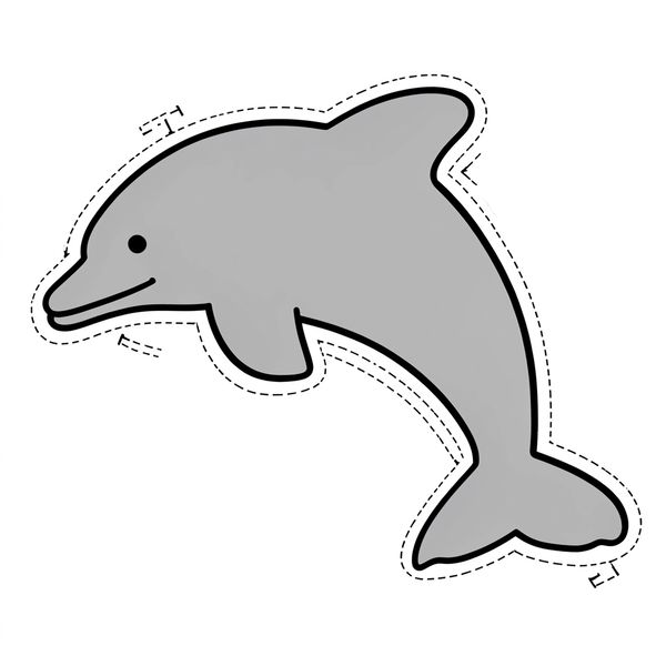 Szablon delfina – wycięcie - Szablony - Dzień Delfina