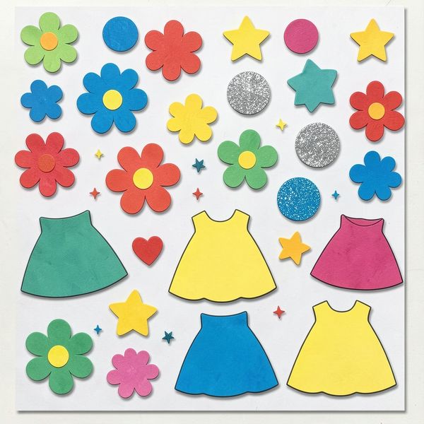 Arkusz dekoracyjny — elementy do wycięcia - Szablony - Dzień Tańca