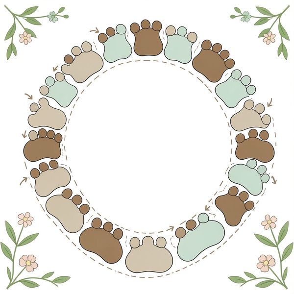 Szablon trasy spaceru konika (naklejki na podłogę) - Szablony - Dzień Konia