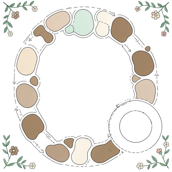 Szablon trasy spaceru konika (naklejki na podłogę) - Szablony - Dzień Konia