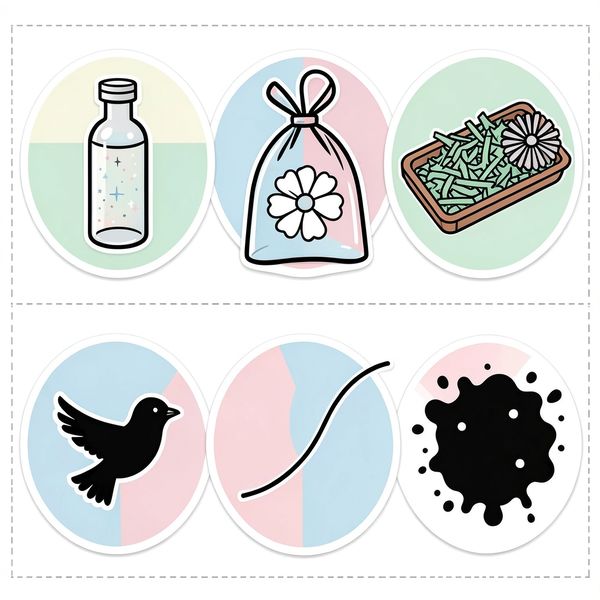 Arkusz ikon stacji — naklejki / oznaczenia - Szablony - Pierwszy Dzień Wiosny