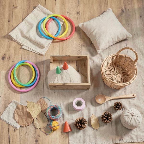 Zestaw rekwizytów — przygotowanie materiałów (flatlay) - Szablony - Dzień Lasu