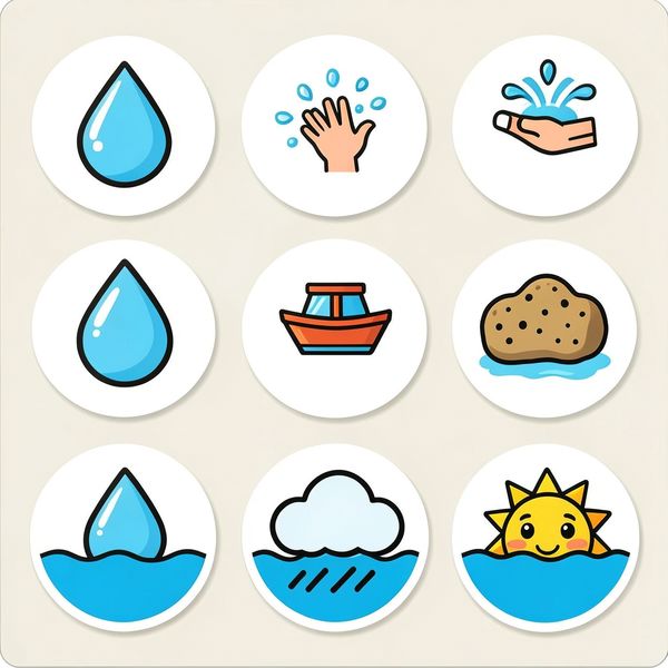 Arkusz naklejek: ikony wody - Materiały - Dzień Wody