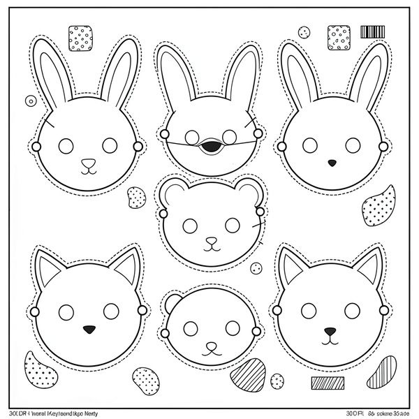 Szablony papierowych masek (print) - Szablony - Dzień Teatru