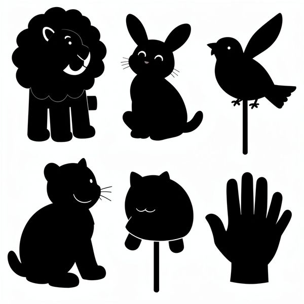 Sylwety do teatru cieni — zwierzątka (szablon) - Szablony - Dzień Teatru
