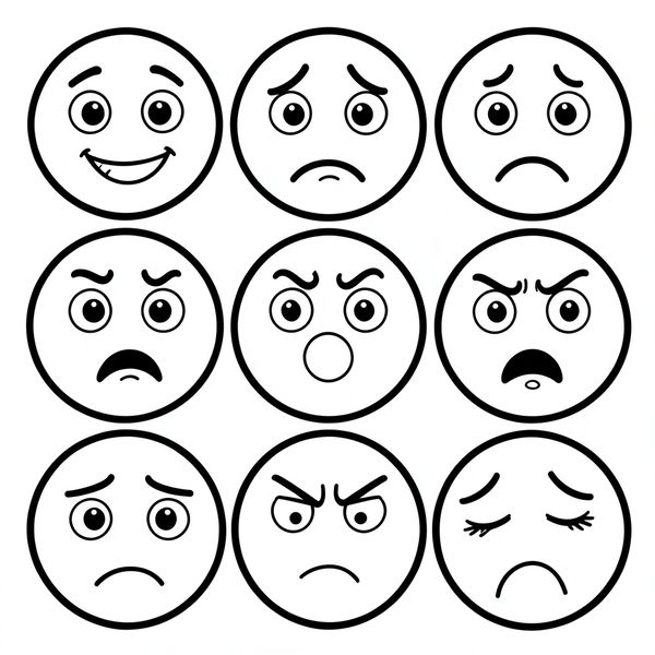 Kolorowanka: Emocje - Kolorowanki - Dzień Teatru